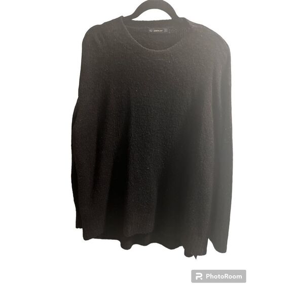 ✨Black Zara Oversized Chunky Knit Crew
Neck Long Sleeve Sweater✨ - Picture 7 of 9